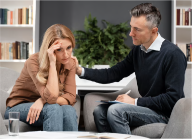 Man Holds Woman's Shoulder Secure Minds Psychology