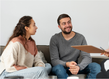 Woman and Man in Couple's Counselling Secure Minds Psychology